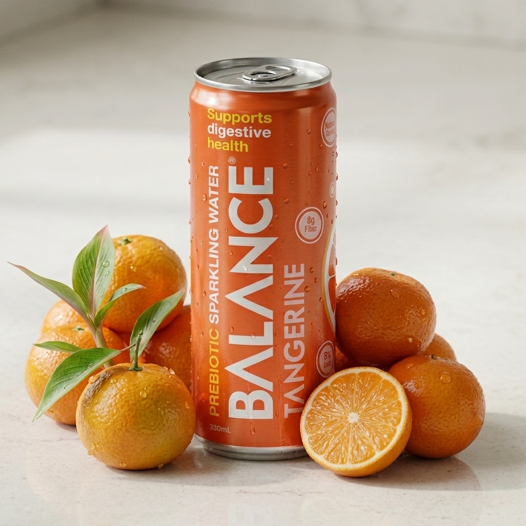 Balance Prebiotic Sparkling Water - Tangerine - 12 Pack
